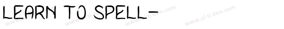 Learn To Spell字体转换